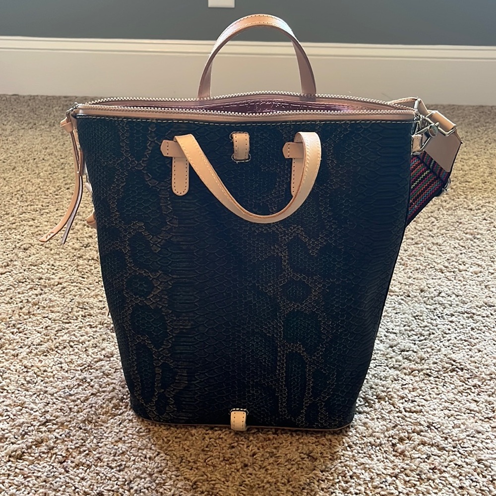 Consuela snake skin hand bag